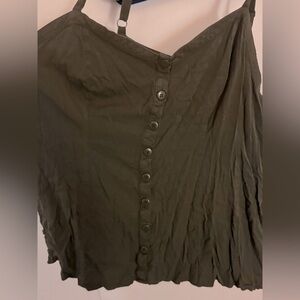 Torrid size 4 green fitted cami.